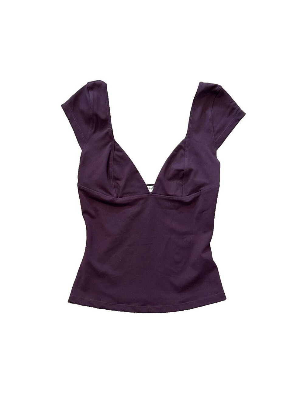 Crop Top | Women’s | Free People | Small | Purple, Maroon | Deep V Neck